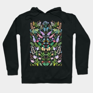 Birds Kissing in a Garden Hoodie